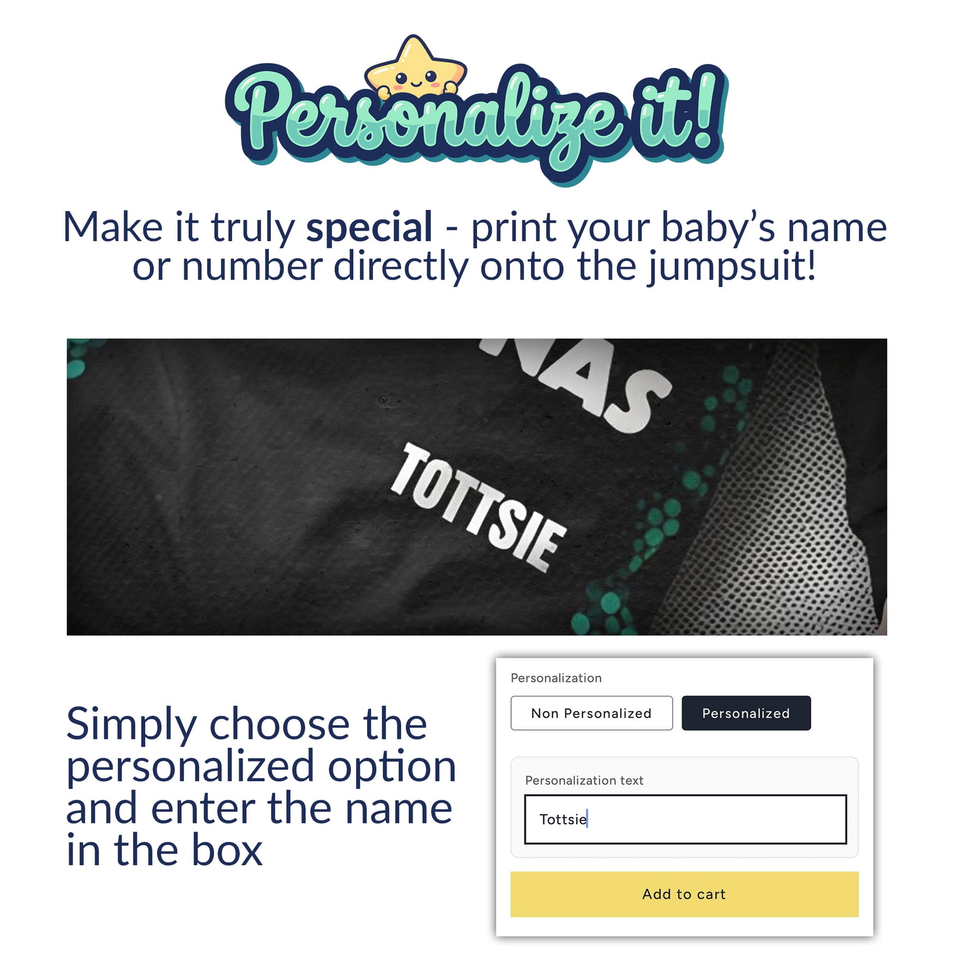 Mercedes Benz Amg racing Formula One inspired baby oneise personalization Instructions