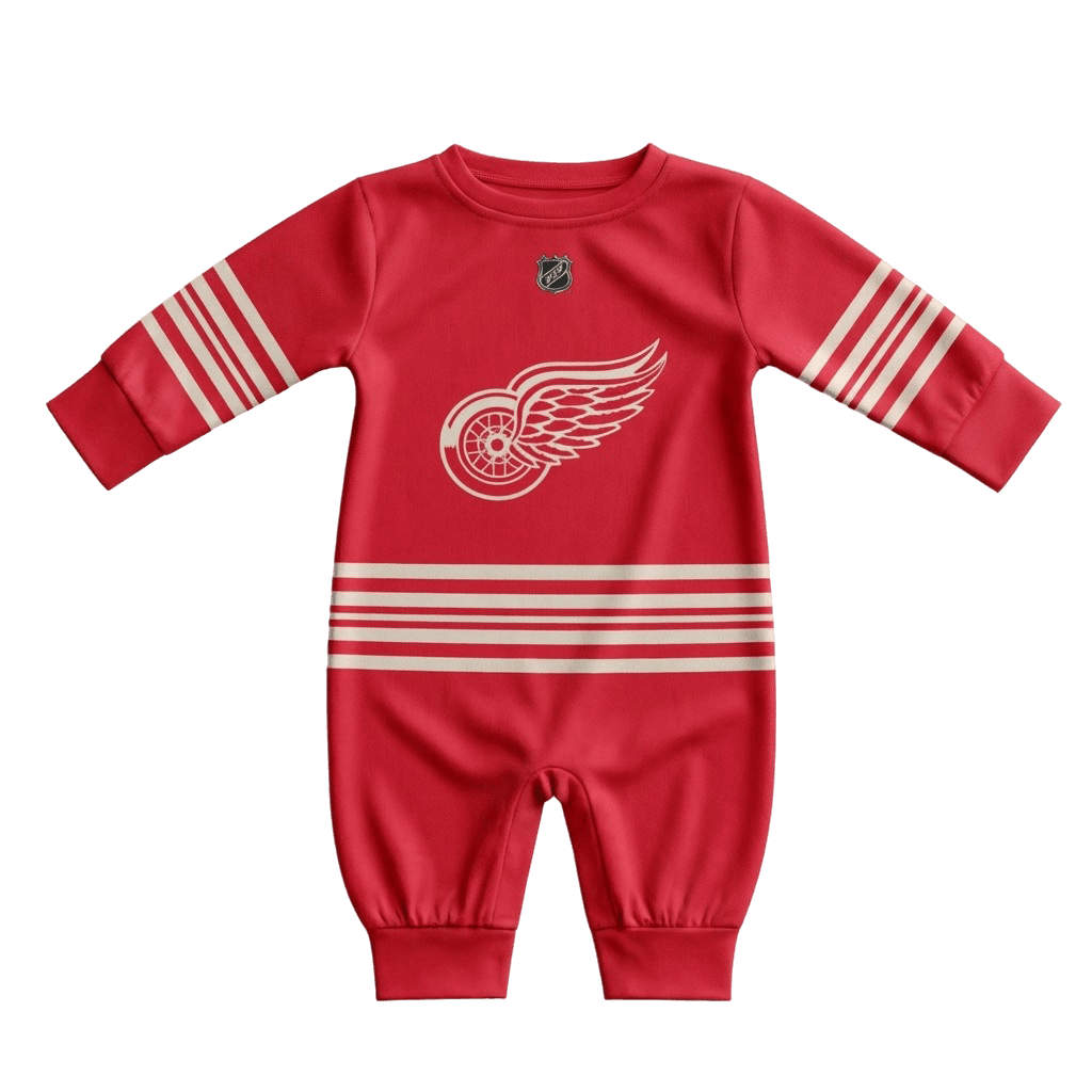 Detroit Red Wings Hockey Baby Onesie Jumpsuit Outfit