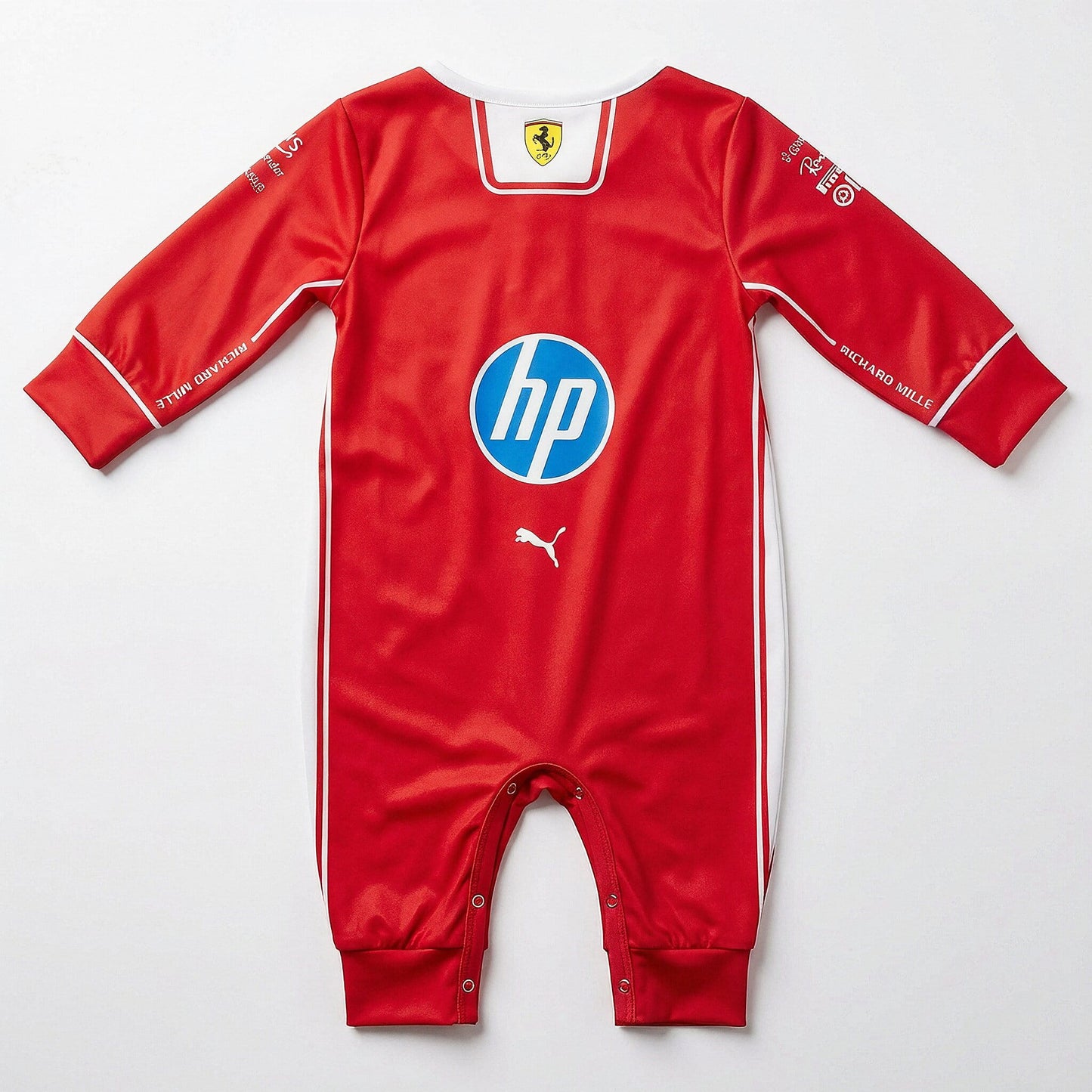 2026 new season ferrari f1 baby jumpsuit flat back
