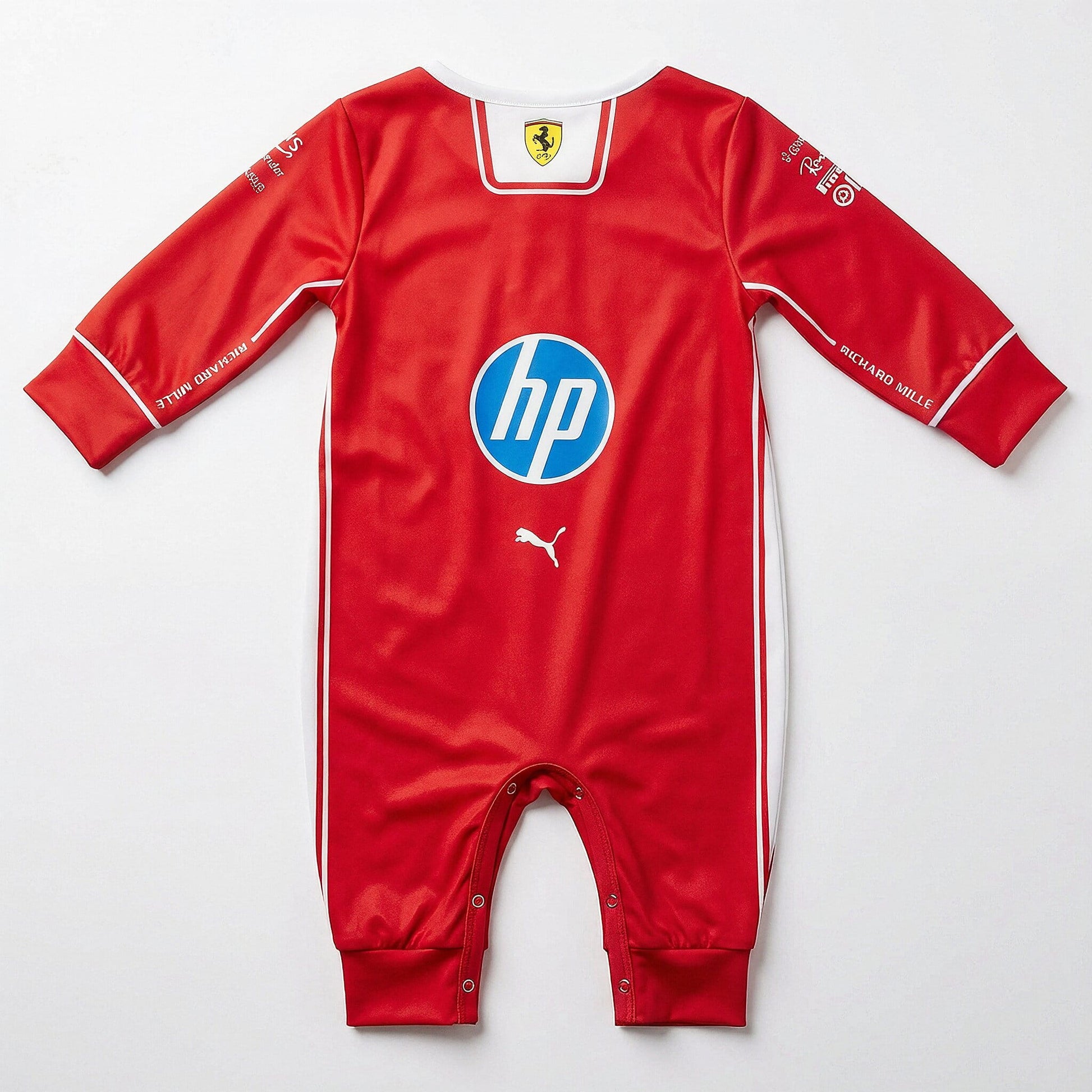 2026 new season ferrari f1 baby jumpsuit flat back