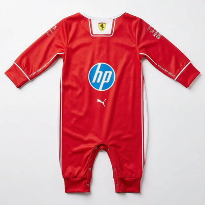 2026 new season ferrari f1 baby jumpsuit flat back