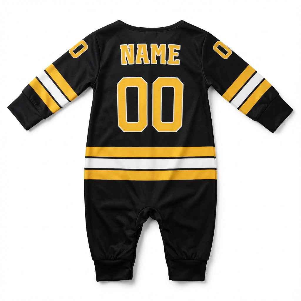 Boston Hockey Baby Jumpsuit