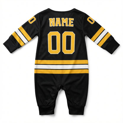 Boston Hockey Baby Jumpsuit