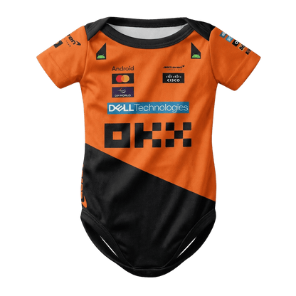 mclaren baby bodysuit onesie 2025 season front