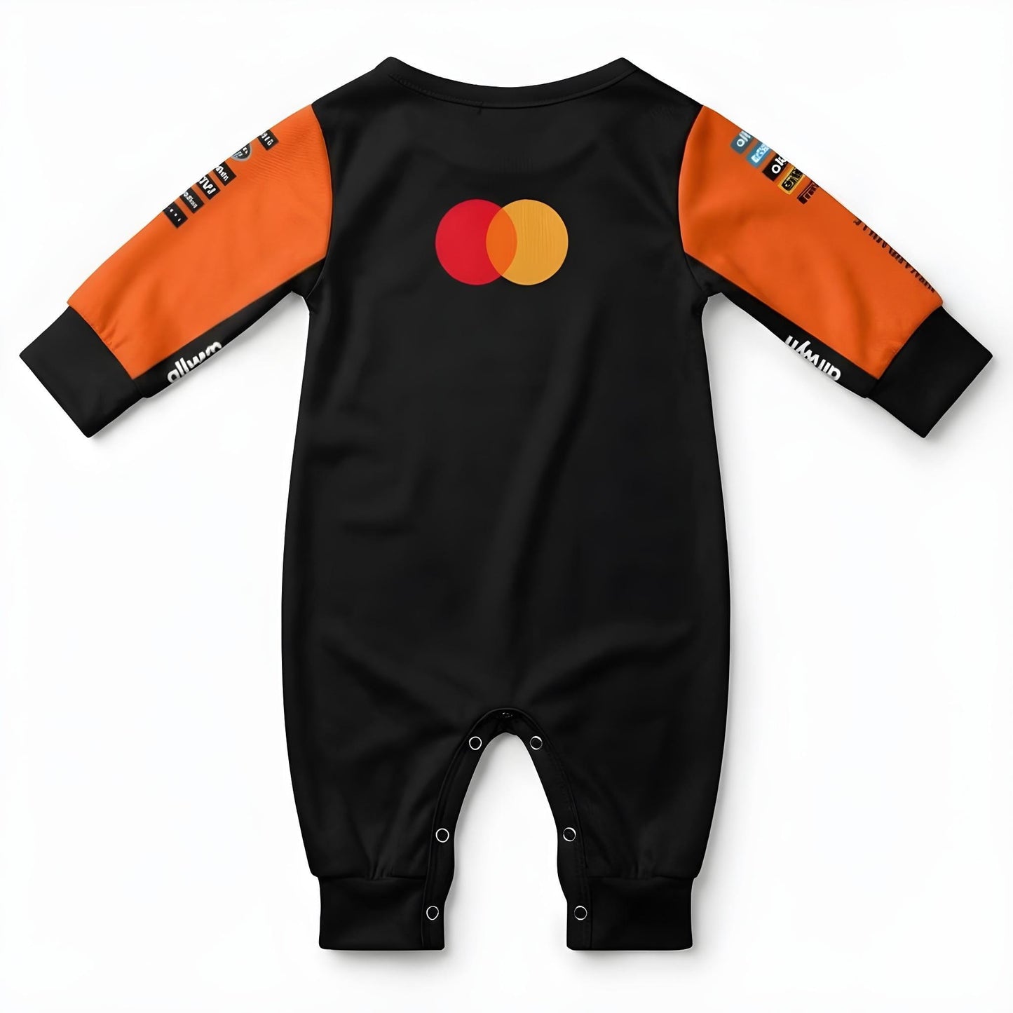 mclaren baby racing onesie bodysuit back