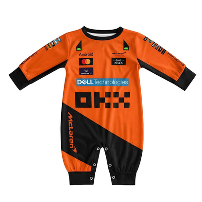 mclaren baby racing bodysuit front