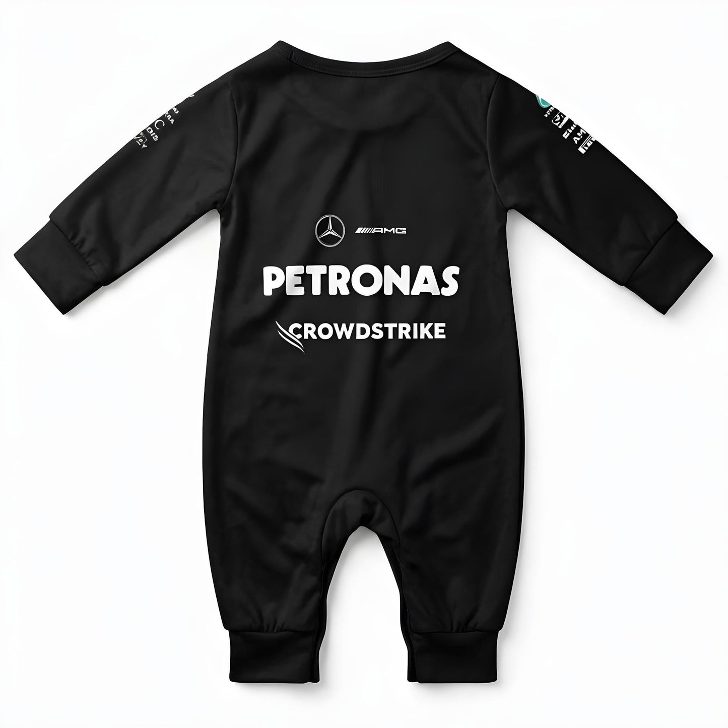 mercedes amg baby onesie jumpsuit back